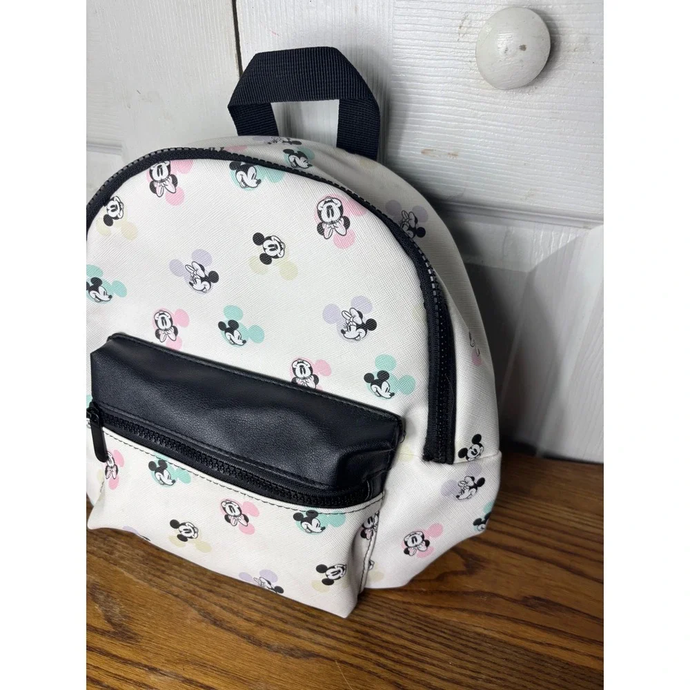 Disney Mickey Mouse Pastel Mini Backpack Bioworld Small White‎ Purse Bag